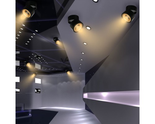 Потолочный светильник AGENDA black+gold 10W ImperiumLoft