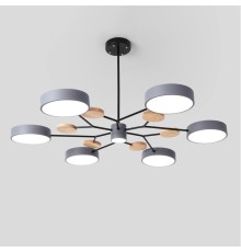 Люстра на штанге MEADE 7 lamps Grey ImperiumLoft