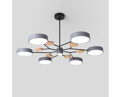 Люстра на штанге MEADE 7 lamps Grey ImperiumLoft