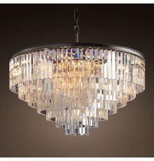 Подвесная люстра RH 1920s Odeon Clear Glass Fringe Chandelier D110 ImperiumLoft