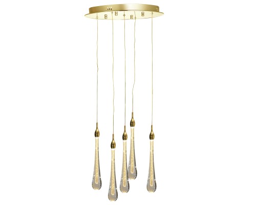 07860-5A,33 Люстра каскадная Асмер золото Led 15W