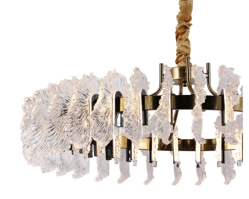 07695-80,36-29 Люстра Мару латунь/черный жемчуг