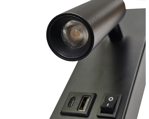 08071A,19 Бра Ризи черный Led 3W