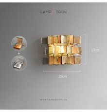 Настенный светильник Lampatron DEXTER WALL. Размер M. Цвет Янтарь + Прозрачный