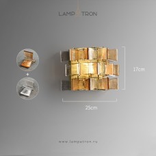 Настенный светильник Lampatron DEXTER WALL. Размер M. Цвет Янтарь + Прозрачный