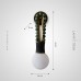 Настенный светильник Lampatron TRIBAL WALL DROP. Черная кожа. Зеленый камень