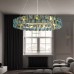 Кольцевые люстры и светильники Lampatron DEXTER. 9 ламп. Цвет Янтарь + Прозрачный