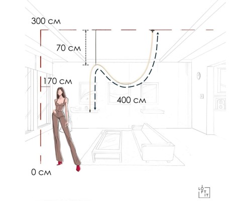 10388C Black Потолочный светильник LOFT IT Thread