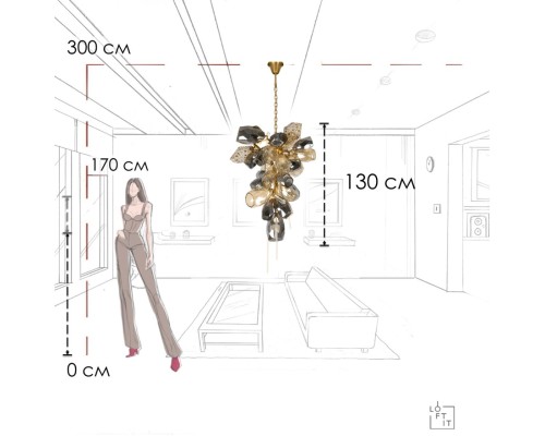 10401/800M Подвесная люстра LOFT IT Britannica