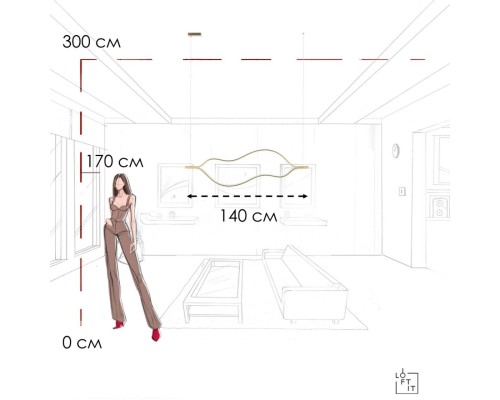 10403/1400 AB Подвесной светильник LOFT IT Tape Light