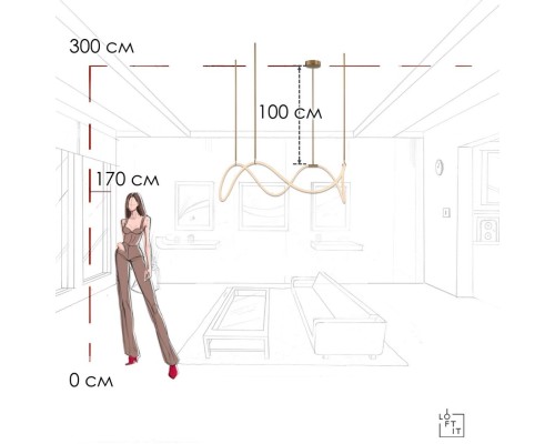 10388P/C Brass Подвесной светильник LOFT IT Thread