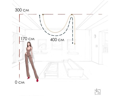 10388A Brass Потолочный светильник LOFT IT Thread