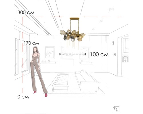 10401/1000L Подвесная люстра LOFT IT Britannica