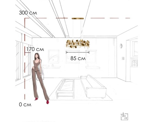 10396/850R Подвесной светильник LOFT IT Escama