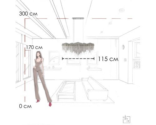 10404/1150L SN Подвесная люстра LOFT IT Volver