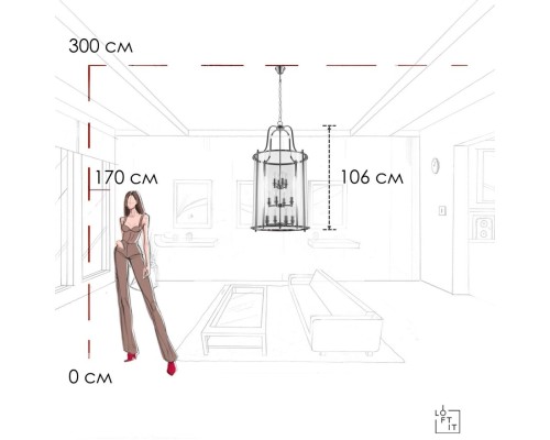 10456/12 CR Подвесной светильник LOFT IT Lighthouse