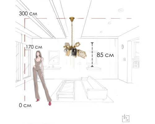 10401/600S Подвесная люстра LOFT IT Britannica