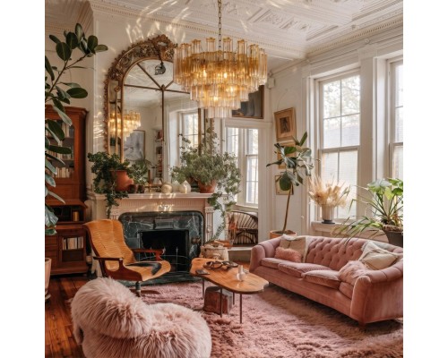 10580/800 Champagne Подвесная люстра LOFT IT Murano