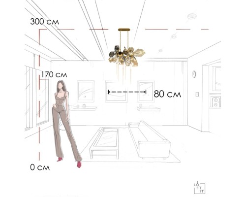 10401/800L Подвесная люстра LOFT IT Britannica