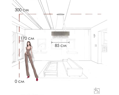10406/850L Подвесная люстра LOFT IT Opera