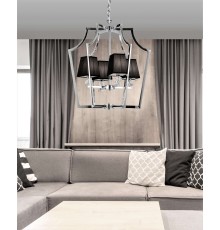 Подвесная люстра Lumina Deco Montero LDP 1249-4 CHR+BK