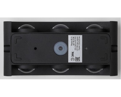 WL12 BK Светильник ЭРА Декоративная подсветка светодиодная ЭРА 6*1Вт IP 54 черный (20/800)