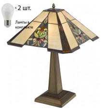 Настольный светильник с лампочками Velante 845-804-02+Lamps E27 P45