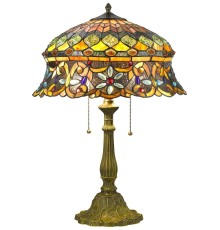 Настольная лампа Тиффани Velante 884-804-03 бронза E27 3*60Вт
