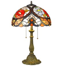 Настольная лампа Тиффани Velante 827-804-02 бронза E27 2*60Вт