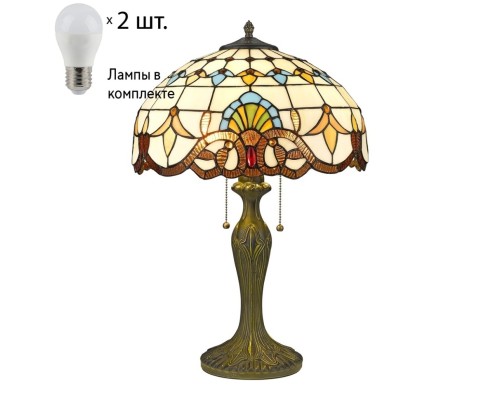 Настольная лампа с лампочками Velante 830-804-02+Lamps E27 P45