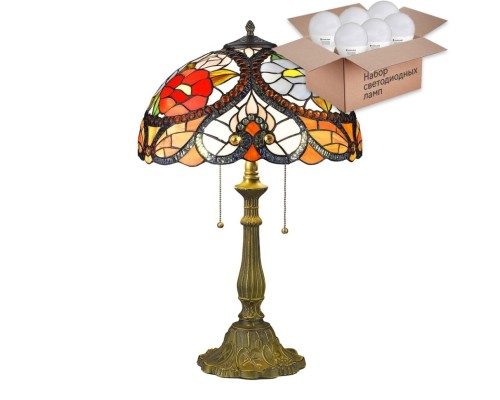 Настольная лампа с лампочками Velante 827-804-02+Lamps E27 P45
