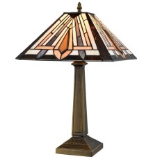 Настольная лампа Тиффани Velante 846-804-01 бронза E27 1*60Вт
