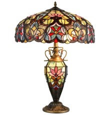 Настольная лампа Тиффани Velante 825-804-03 бронза E27+E14 2+1*60+25Вт