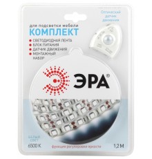 Светодиодная лента ЭРА 4,8W/m 30LED/m 2835SMD холодный белый 1,2M 2835move-4,8-30-12-6500-1,2m Б0043071