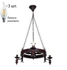 Подвесная люстра с лампочками Velante 586-723-03+Lamps E14 Свеча