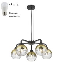 Подвесная люстра с лампочками Velante 238-023-05+Lamps E27 P45