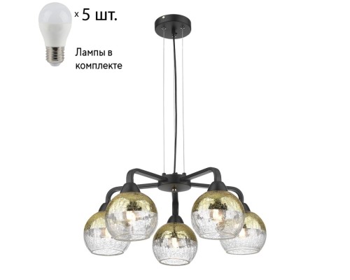 Подвесная люстра с лампочками Velante 238-023-05+Lamps E27 P45