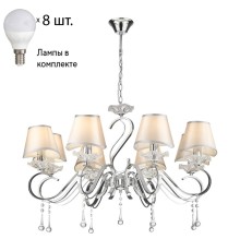 Подвесная люстра с лампочкой Velante 298-103-08+Lamps E14 P45