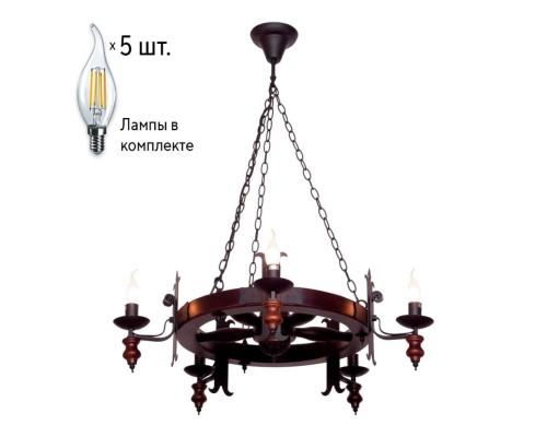 Люстра с лампочками Velante 586-723-05+Lamps