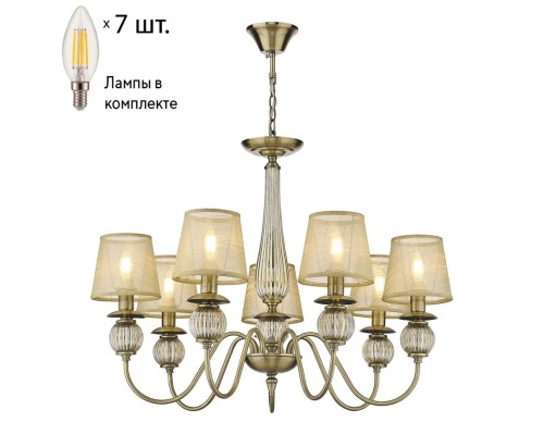 Подвесная люстра с лампочками Velante 302-503-07+Lamps E14 Свеча