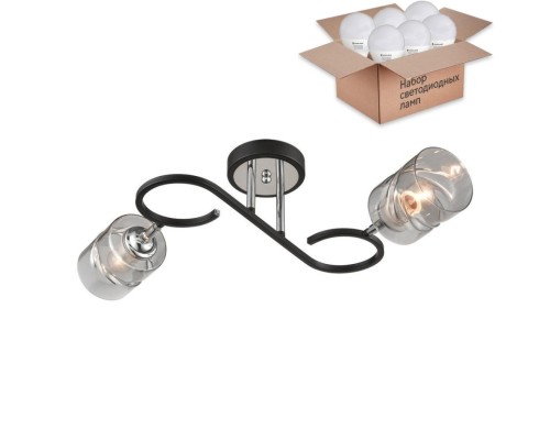 Потолочная люстра с лампочками Velante 235-107-02+Lamps E27 P45