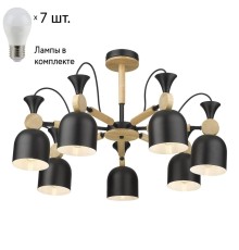 Люстра на штанге с лампочками Velante 225-023-07+Lamps E27 P45