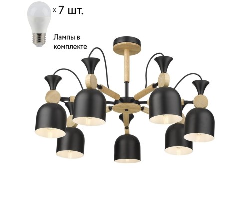 Люстра на штанге с лампочками Velante 225-023-07+Lamps E27 P45