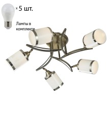 Потолочная светильник с лампочками Velante 713-507-05+Lamps E27 P45