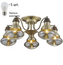Потолочная люстра с лампочками Velante 306-507-05+Lamps E27 P45