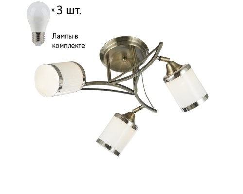 Потолочная люстра с лампочками Velante 713-507-03+Lamps E27 P45