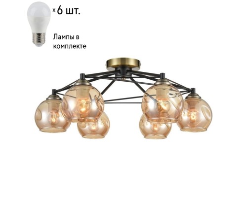 Потолочная люстра с лампочками Velante 769-527-06+Lamps E27 P45