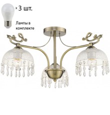 Потолочная люстра с лампочками Velante 733-507-03+Lamps E27 P45