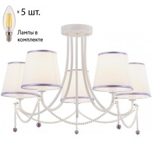Потолочная люстра с лампочками Velante 314-007-05+Lamps E14 Свеча