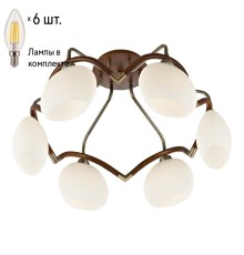 Потолочная люстра с лампочками Velante 270-507-06+Lamps E14 Свеча